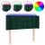 Tăblie de pat cu LED, verde închis, 103x16x78/88 cm, catifea GartenMobel Dekor