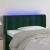 Tăblie de pat cu LED, verde închis, 103x16x78/88 cm, catifea GartenMobel Dekor