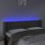Tăblie de pat cu LED, gri închis, 147x16x78/88 cm, catifea GartenMobel Dekor