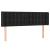 Tăblie de pat cu LED, negru, 147x16x78/88 cm, catifea GartenMobel Dekor