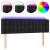 Tăblie de pat cu LED, negru, 147x16x78/88 cm, catifea GartenMobel Dekor