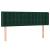 Tăblie de pat cu LED, verde închis, 147x16x78/88 cm, catifea GartenMobel Dekor