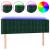Tăblie de pat cu LED, verde închis, 147x16x78/88 cm, catifea GartenMobel Dekor