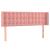 Tăblie de pat cu LED, roz, 147x16x78/88 cm, catifea GartenMobel Dekor