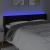 Tăblie de pat cu LED, negru, 163x16x78/88 cm, catifea GartenMobel Dekor