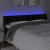 Tăblie de pat cu LED, negru, 183x16x78/88 cm, catifea GartenMobel Dekor