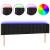 Tăblie de pat cu LED, negru, 183x16x78/88 cm, catifea GartenMobel Dekor