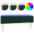 Tăblie de pat cu LED, verde închis, 183x16x78/88 cm, catifea GartenMobel Dekor