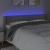Tăblie de pat cu LED, gri deschis, 203x16x78/88 cm, catifea GartenMobel Dekor