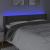 Tăblie de pat cu LED, gri închis, 203x16x78/88 cm, catifea GartenMobel Dekor