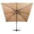 Umbrelă de grădină cantilever cu blat dublu 300x300 cm taupe GartenMobel Dekor