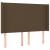 Tăblie de pat cu LED, maro închis, 147x16x118/128 cm, textil GartenMobel Dekor