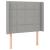 Tăblie de pat cu LED, gri deschis, 83x16x118/128 cm, textil GartenMobel Dekor