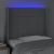 Tăblie de pat cu LED, gri deschis, 83x16x118/128 cm, textil GartenMobel Dekor