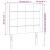 Tăblie de pat cu LED, gri deschis, 83x16x118/128 cm, textil GartenMobel Dekor