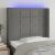 Tăblie de pat cu LED, gri închis, 83x16x118/128 cm, textil GartenMobel Dekor