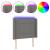 Tăblie de pat cu LED, gri închis, 83x16x118/128 cm, textil GartenMobel Dekor