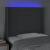 Tăblie de pat cu LED, gri închis, 83x16x118/128 cm, textil GartenMobel Dekor