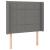 Tăblie de pat cu LED, gri închis, 83x16x118/128 cm, textil GartenMobel Dekor