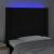 Tăblie de pat cu LED, negru, 83x16x118/128 cm, textil GartenMobel Dekor