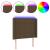 Tăblie de pat cu LED, maro închis, 83x16x118/128 cm, textil GartenMobel Dekor