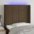 Tăblie de pat cu LED, maro închis, 83x16x118/128 cm, textil GartenMobel Dekor