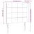 Tăblie de pat cu LED, gri taupe, 83x16x118/128 cm, textil GartenMobel Dekor