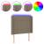 Tăblie de pat cu LED, gri taupe, 83x16x118/128 cm, textil GartenMobel Dekor