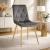 Scaun bucatarie/living, Artool, Libra, catifea gri inchis, picioare metal auriu, 45x54x86.5 cm GartenVIP DiyLine