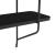 Raft de perete Østfold cu 3 polite, negru, 100x80x21 cm, en.casa