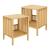 Beistelltisch Varde 50x39x33 cm 2er Set Bambus Natur [en.casa]