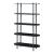 Bibliotecă neagră cu 5 rafturi Øvre 139x80x30 cm, [en.casa]