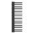 Calorifer portprosop baie Kviteseid 146x45 cm, negru, 558 W