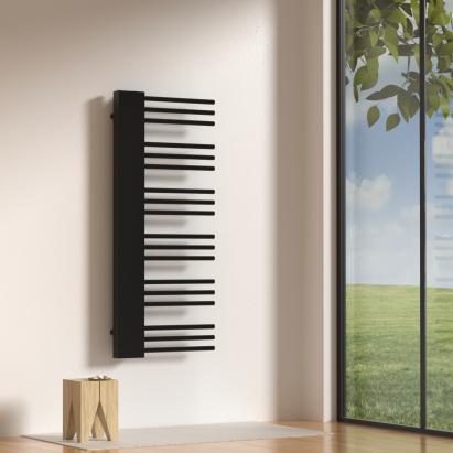 Calorifer portprosop baie Kviteseid 120x50 cm, negru, 470 W