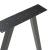Set 2 picioare pentru masa Heustreu 72x70 cm, negre, din otel