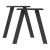 Set 2 picioare metalice pentru masă 40x40 cm negre, model Heustreu