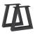 Set 2 picioare masă Greiling 40x40 cm din oțel negru pentru mobilier DIY