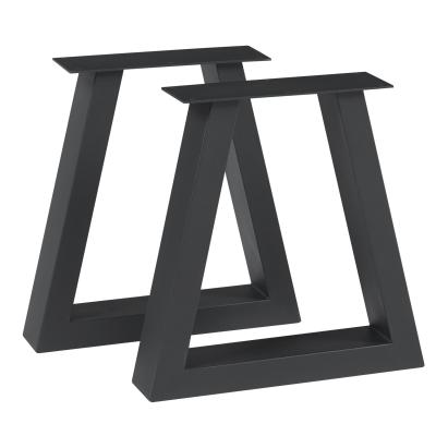 Set 2 picioare masă Greiling 40x40 cm din oțel negru pentru mobilier DIY