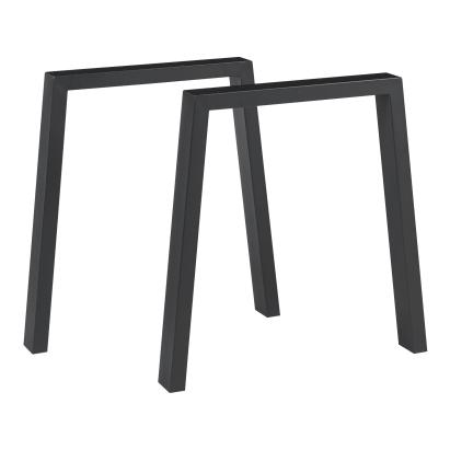 Set 2 picioare metalice pentru masă Kraftisried 72x70 cm negre