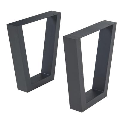 Set 2 picioare masă Lalling din oțel negru 43x25/40 cm