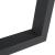 Set 2 picioare pentru masă Lalling, oțel negru 72x55/75 cm