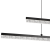 Lustra LED Suspendata Acril LT181/2BK, 37W, Lumina 3000/4000/6000K, Negru, Inaltime Reglabila
