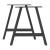 Set 2 picioare pentru masă din oțel Eschau 40x40 cm negre