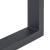 Set 2 picioare pentru masă din oțel Makers 43x40 cm negre