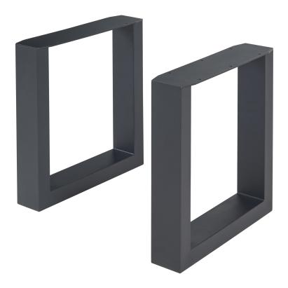 Set 2 picioare pentru masă din oțel Makers 43x40 cm negre