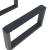 Set 2 picioare masă din oțel 40x64 cm negre pentru mobilier DIY