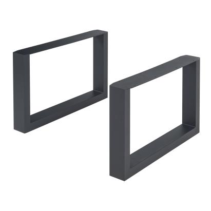 Set 2 picioare masă din oțel 40x64 cm negre pentru mobilier DIY