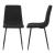 Set 4 scaune dining Elsern negre tapițate, moderne, [en.casa]