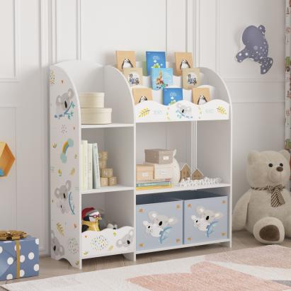 Bibliotecă pentru copii Lysekil 100x93x30 cm cu motiv koala