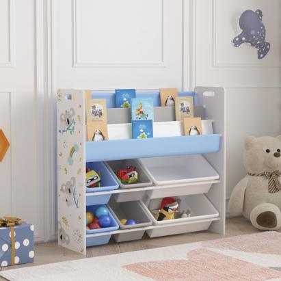 Kinderregal Rødøy 78x86x27 cm mit Koala Motiv [en.casa]